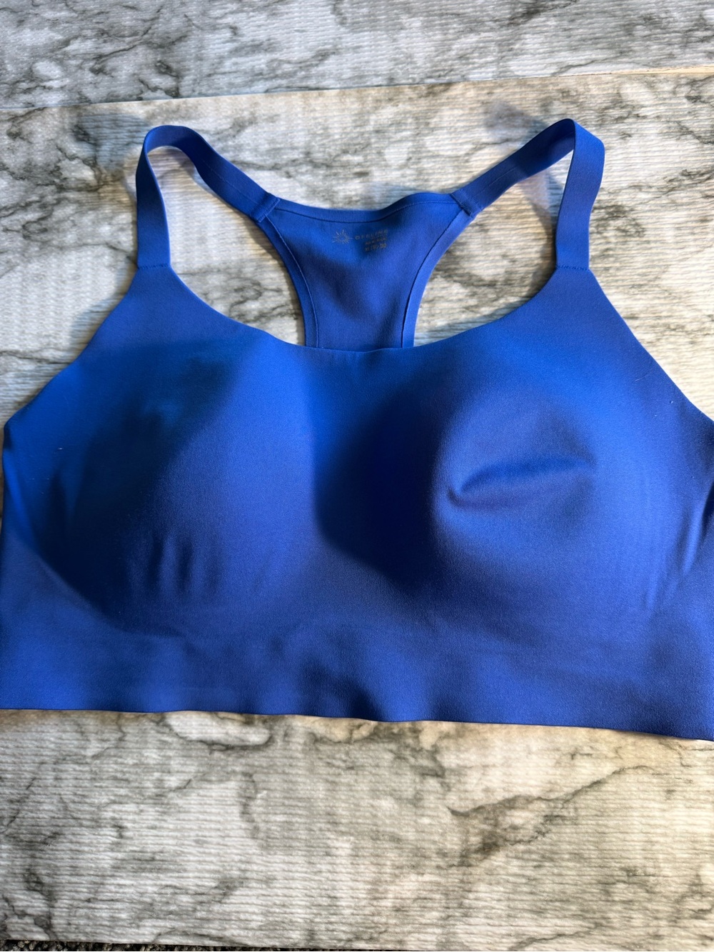 Offline Aerie Real Me Sports Bra seamless racer back blue women’s size XL
